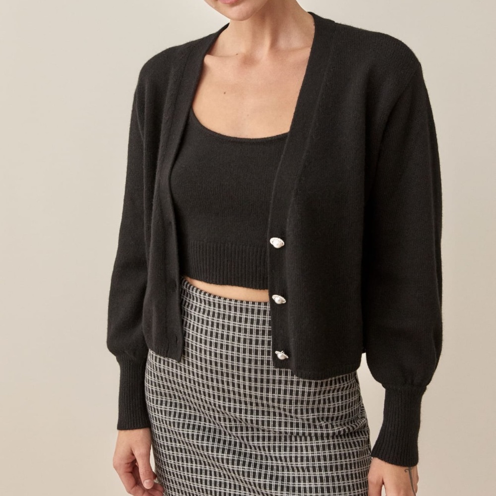 100% cashmere two piece sweater set